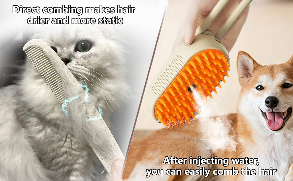 3 in 1 Pet Grooming Brush for Dogs and Cats