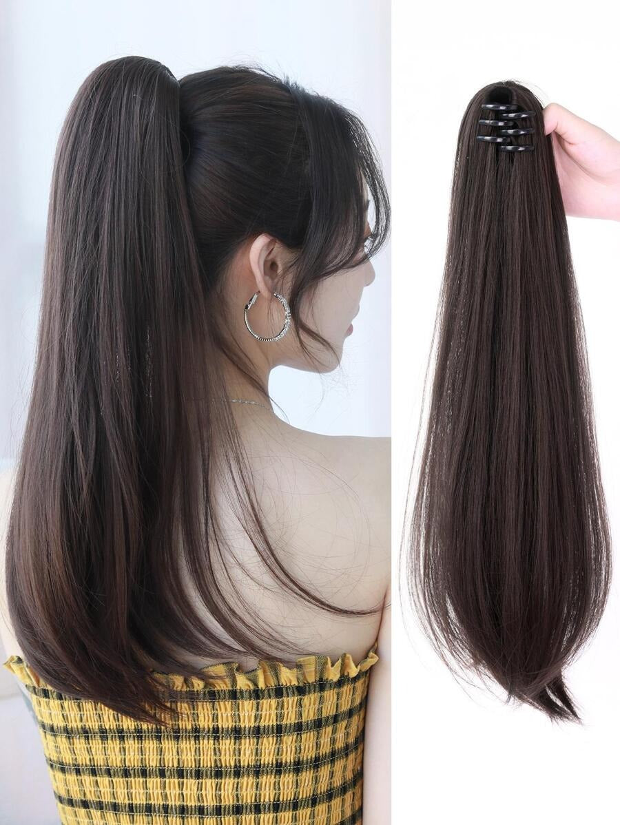 18 Inch Long Ponytail Hair Extension + Free Hair Bun
