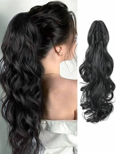 18 Inch Long Ponytail Hair Extension + Free Hair Bun