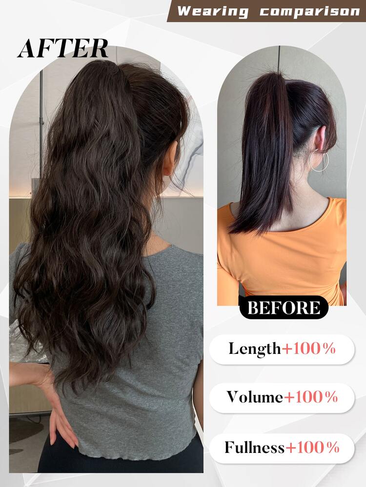 Claw Clip Ponytail Extension for Women 24 Inch