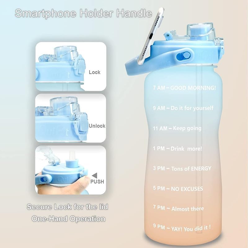 Set of 3 Motivational Water Bottle Sipper – 2 Litre, 700ml & 280ml