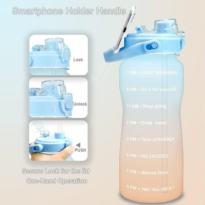 Set of 3 Motivational Water Bottle Sipper – 2 Litre, 700ml & 280ml