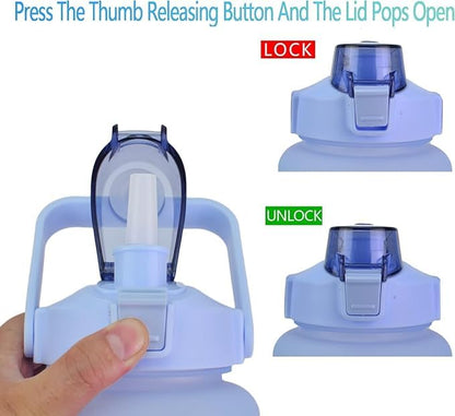 Set of 3 Motivational Water Bottle Sipper – 2 Litre, 700ml & 280ml