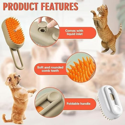 3 in 1 Pet Grooming Brush for Dogs and Cats