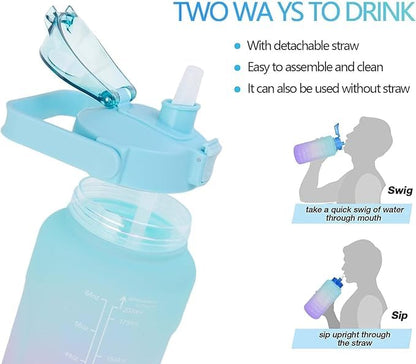 Set of 3 Motivational Water Bottle Sipper – 2 Litre, 700ml & 280ml