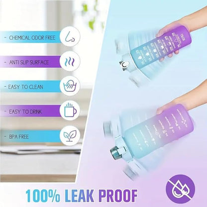 Set of 3 Motivational Water Bottle Sipper – 2 Litre, 700ml & 280ml
