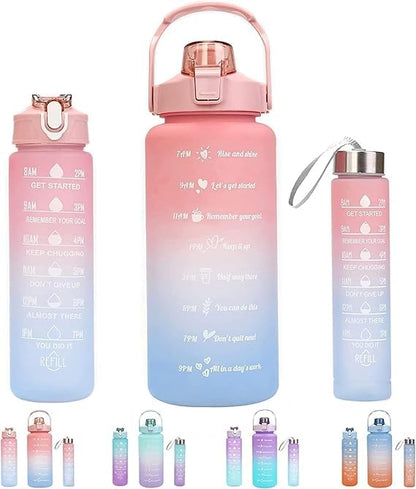 Set of 3 Motivational Water Bottle Sipper – 2 Litre, 700ml & 280ml