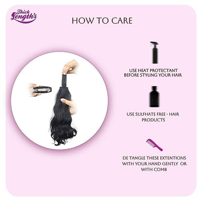 20 inch Flat Clip Ponytail Hair Extension