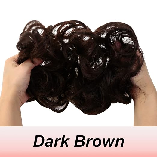 Messy Bun Scrunchie for Girls and Women - Natural Brown