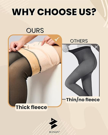 Fleece High Rise Leggings for Women