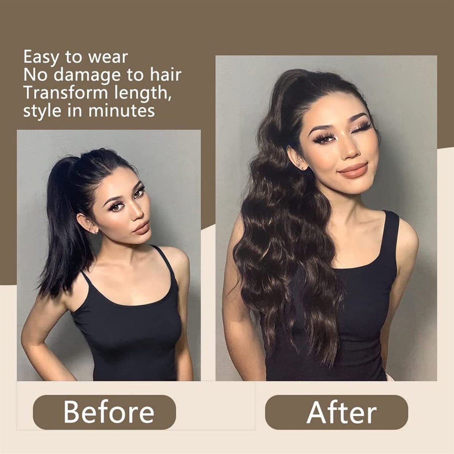 Claw Clip Ponytail Extension for Women 24 Inch