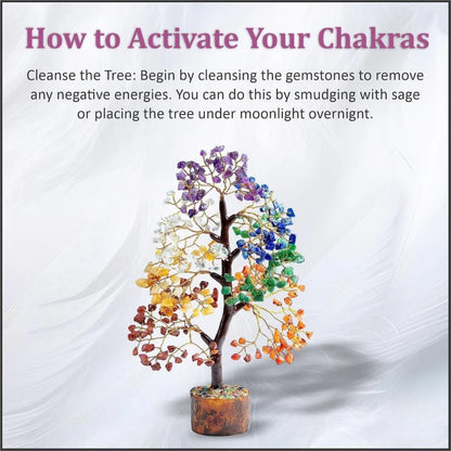 RealStone™ 7 Chakra Crystal Tree