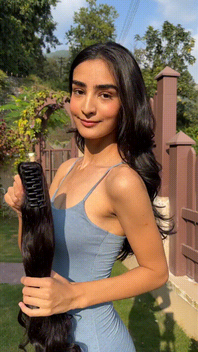 18 Inch Long Ponytail Hair Extension + Free Hair Bun