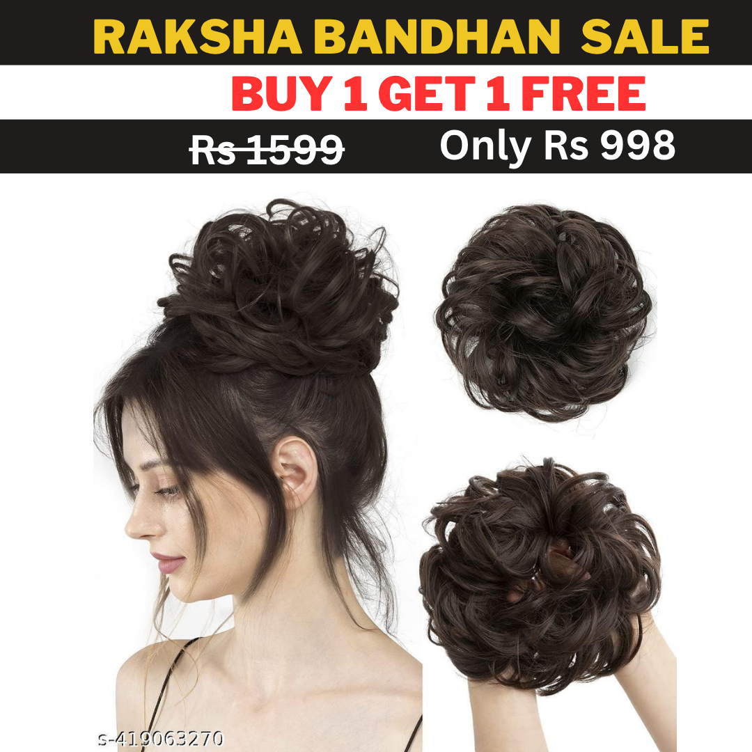 Buy 1 Get 1 Free Hair Bun Scrunchie (Pack Of 2)