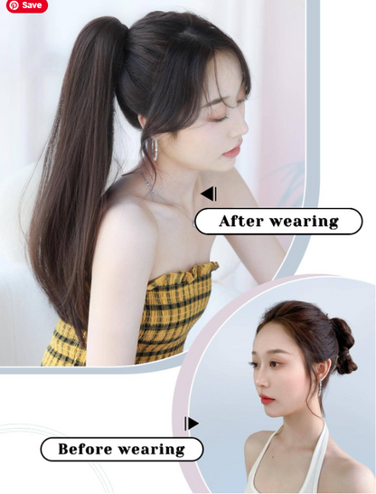 Ponytail Hair Extension + FREE Messy Hair Bun (Juda)