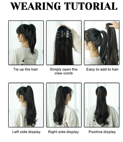 Ponytail Hair Extension + FREE Messy Hair Bun (Juda)