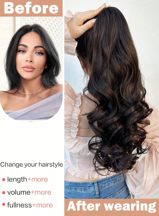 Ponytail Hair Extension + FREE Messy Hair Bun (Juda)