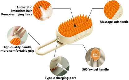 3 in 1 Pet Grooming Brush for Dogs and Cats