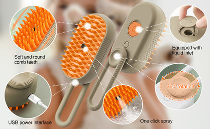 3 in 1 Pet Grooming Brush for Dogs and Cats