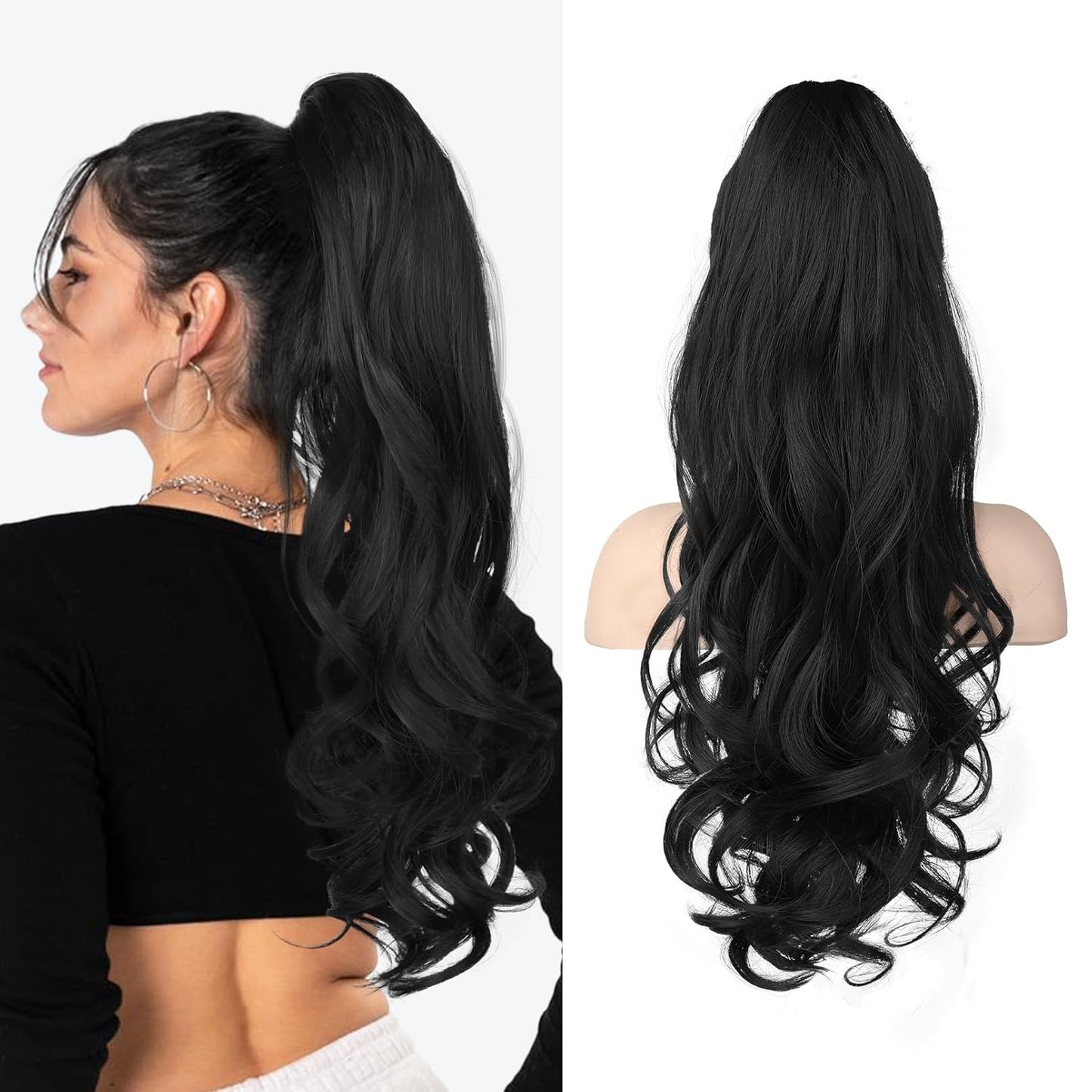 Claw Clip Ponytail Extension for Women 24 Inch