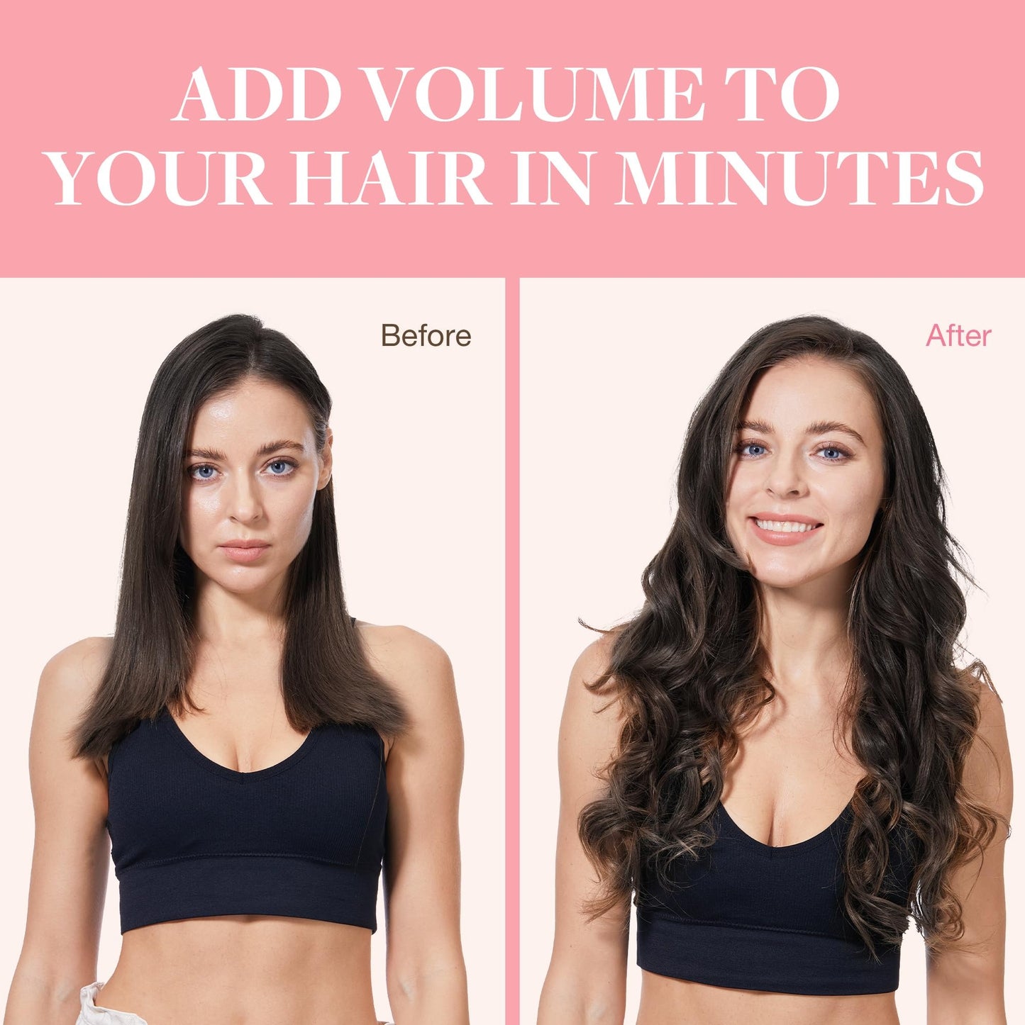 Clip In Hair Extensions 24 Inch Long Invisible Hair Extensions + Free Messy Bun