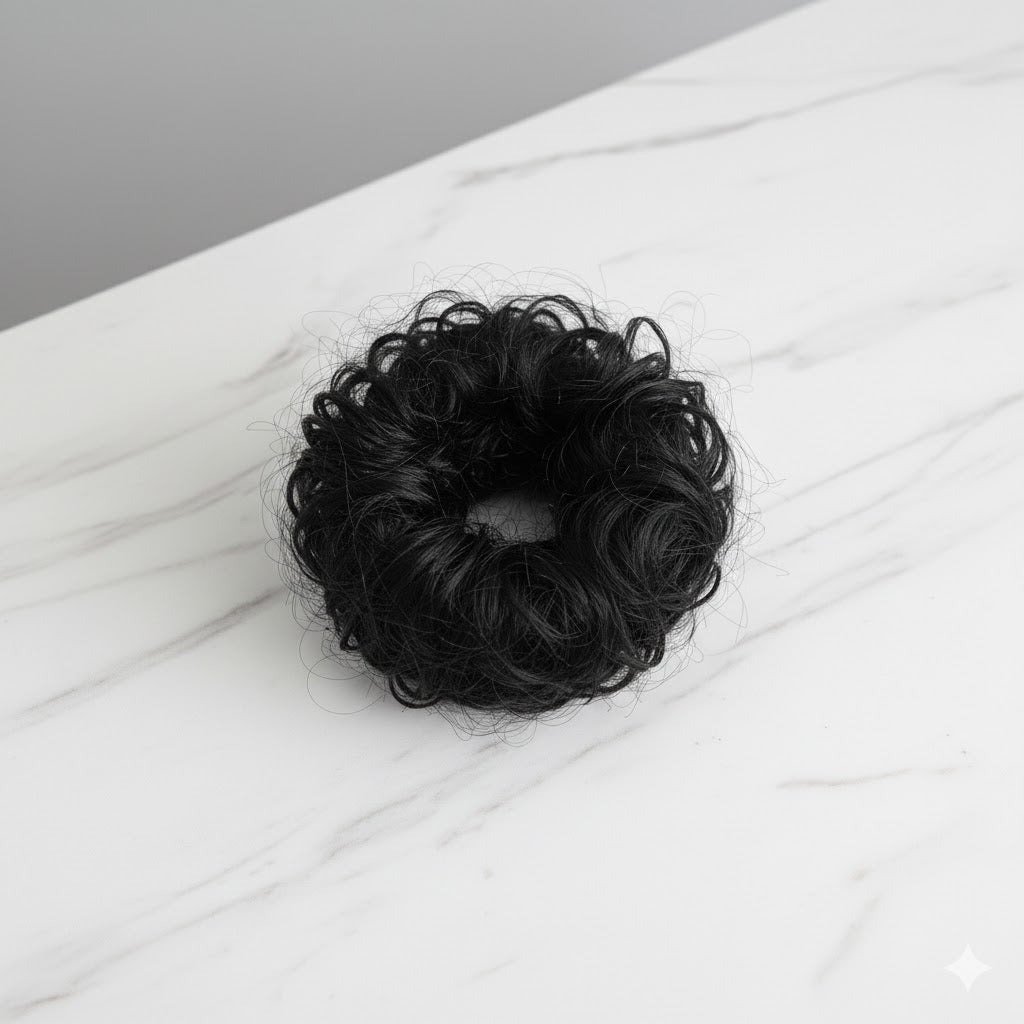 Instant Voluminous Hair Bun Extension - Natural Indian Black & Brown (Buy 1 Get 1 Free)